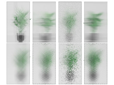 现代花纹玻璃隔断3d模型 现代花纹玻璃隔断