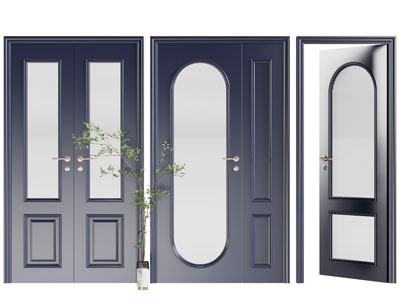 法式双扇、单扇和子母平开门