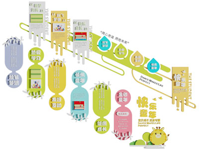 现代校园文化宣传背景墙
