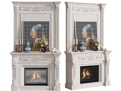 美式装饰雕花壁炉火炉