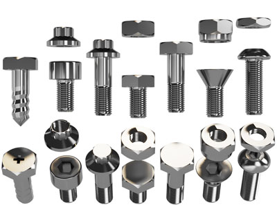 现代螺丝帽、螺丝钉五金工具3d模型 现代螺丝帽、螺丝钉五金工具