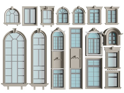 欧式拱形平开窗