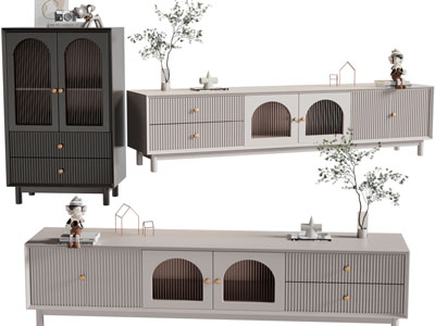 现代电视柜、边柜