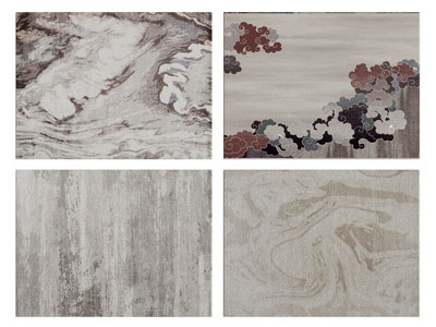 新中式长方形地毯3d模型 新中式长方形地毯