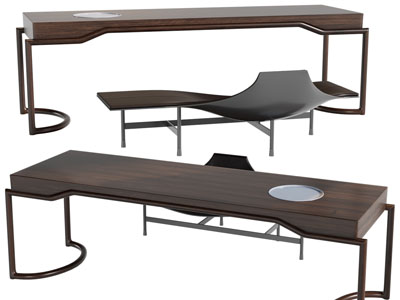 新中式书桌椅组合