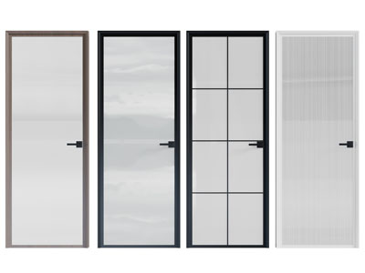 现代玻璃平开门