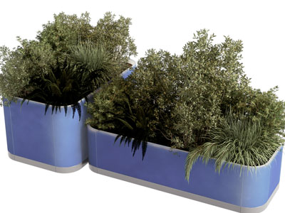 现代户外花箱、花盆盆栽植物