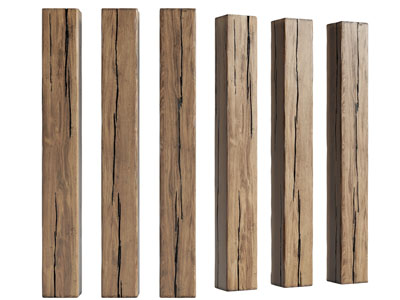 现代实木方形柱子3d模型 现代实木方形柱子