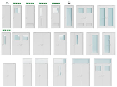 现代楼道双扇、单扇防火门