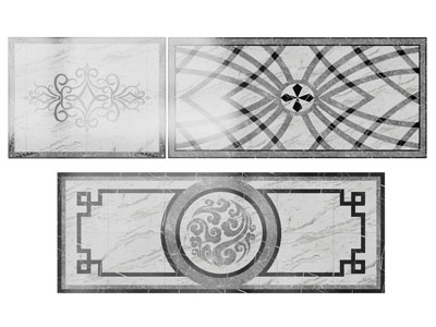 新中式花纹地面拼花