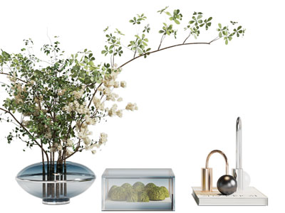 现代花瓶花卉、饰品摆件组合