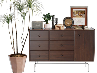 现代实木玄关柜、边柜