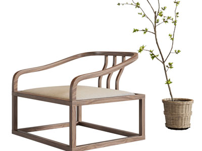 新中式实木休闲椅子