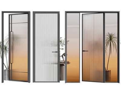 现代长虹玻璃平开门