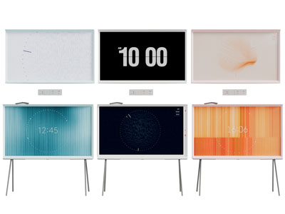 现代带支架的电视机