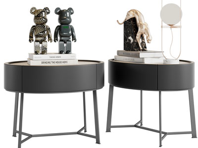 现代暴力熊、金钱豹雕塑雕刻摆件组合