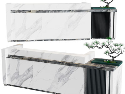 新中式前台接待台