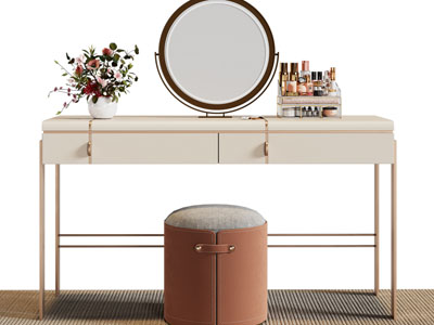 现代轻奢化妆、梳妆台