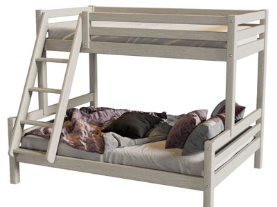 现代实木上下床