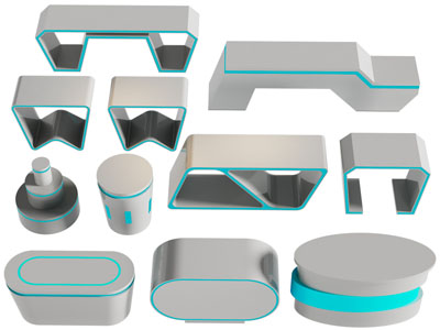 现代不同造的展台、展柜