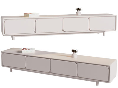 现代长方形电视柜