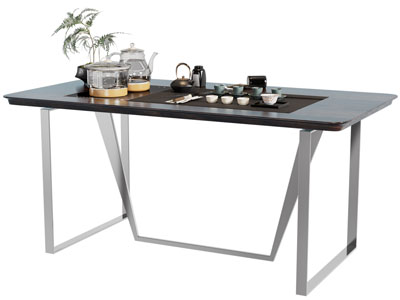 现代茶桌、茶具杯子