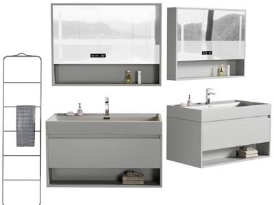 现代悬挂式洗手台