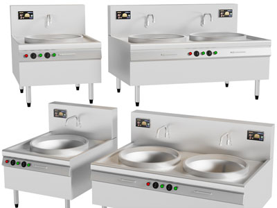 现代餐厨商用燃气灶、大锅灶、电磁灶3d模型 现代餐厨商用燃气灶、大锅灶、电磁灶