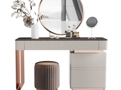 现代轻奢化妆、梳妆台