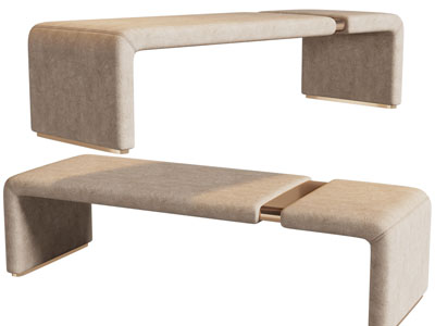 现代长方形沙发凳