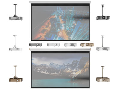 现代投影幕布、投影仪3d模型 现代投影幕布、投影仪