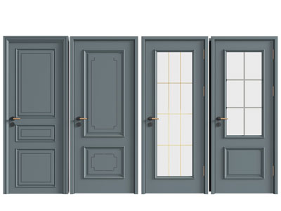 简欧单扇平开门