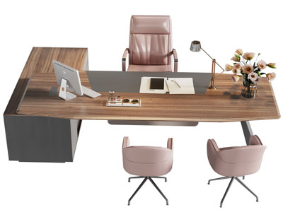 现代老板台、老板桌椅组合