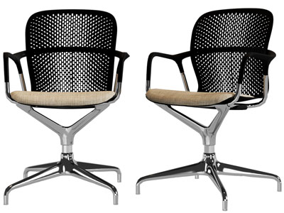 现代镂空靠背的办公椅子