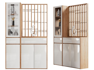 现代玄关隔断鞋柜