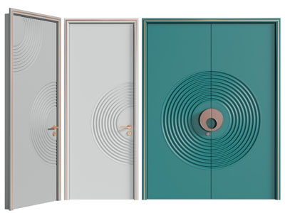 现代单扇、双扇平开门