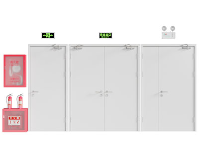 现代单扇、双扇消防平开门