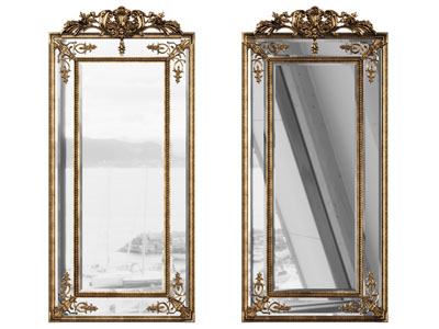 欧式雕花边框装饰镜子墙饰