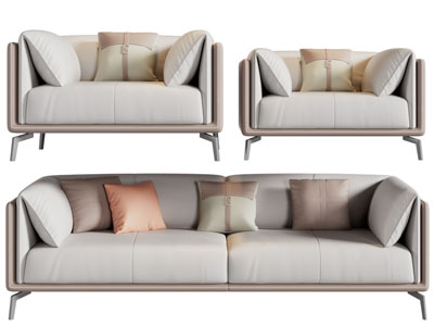 现代多人、双人和单人沙发