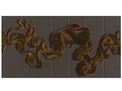 新中式背景墙3d模型 新中式背景墙