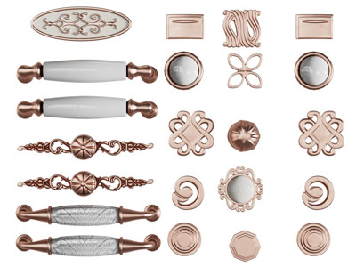 欧式金属拉手3d模型 欧式金属拉手