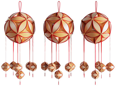 新中式墙饰挂件、绣球吊坠