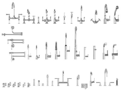 现代不锈钢水龙头3d模型 现代不锈钢水龙头