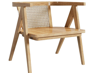 现代实木休闲椅子