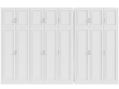 简欧衣柜3d模型 简欧衣柜