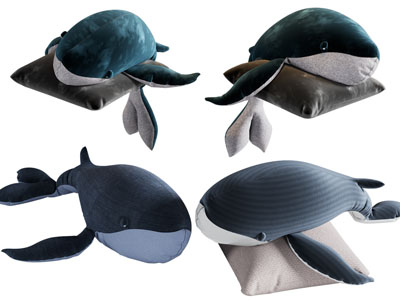 现代儿童鲸鱼布偶玩具