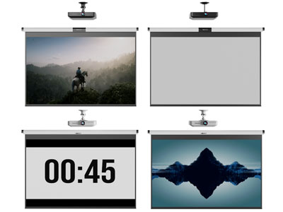 现代投影仪、投影幕布3d模型 现代投影仪、投影幕布