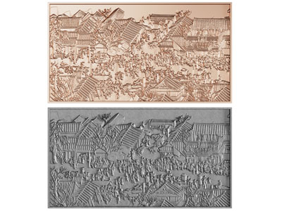 新中式浮雕、装饰挂画3d模型 新中式浮雕、装饰挂画