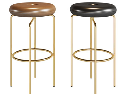 现代轻奢圆形吧凳