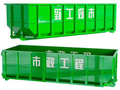 现代公共垃圾箱、环卫拖车3d模型 现代公共垃圾箱、环卫拖车